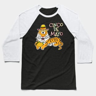 Cinco De Mayo Tiger Baseball T-Shirt